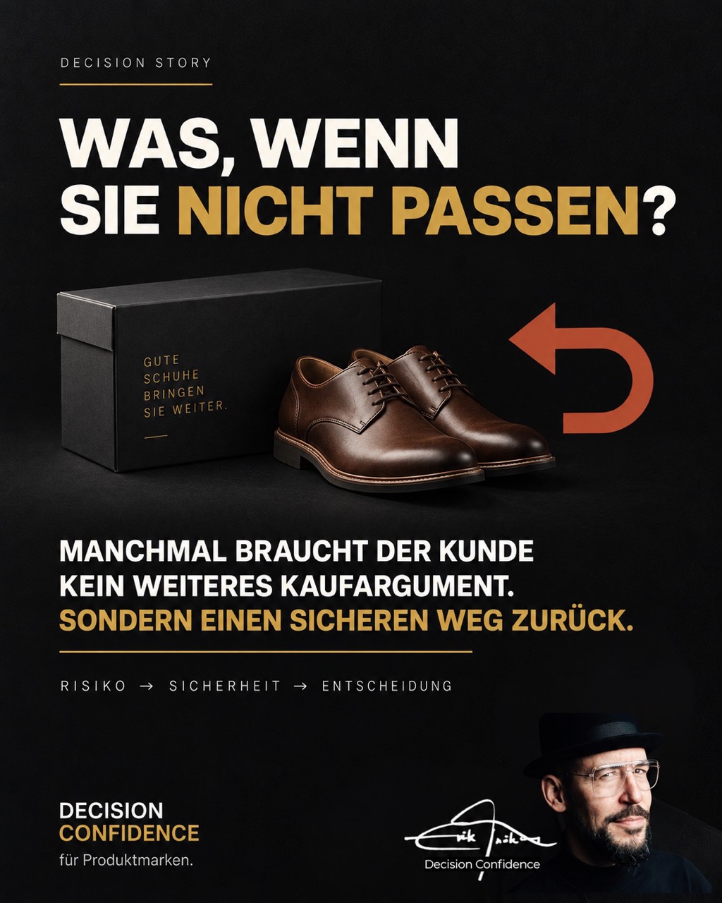 Decision Story 003 – Was, wenn sie nicht passen? Schuhe, Rücksendung und ein sicherer Weg zurück